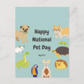 ナショナルペットデー4月11日 ポストカード (正面)
