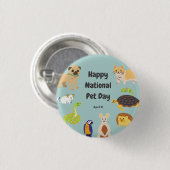 ナショナルペットデー4月11日 缶バッジ (正面&裏面)