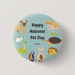 ナショナルペットデー4月11日 缶バッジ