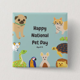 ナショナルペットデー4月11日 缶バッジ