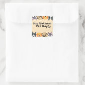 ナショナルペットデー スクエアシール (バッグ)