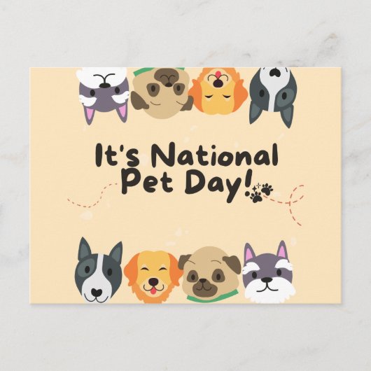 ナショナルペットデー ポストカード (正面)