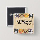 ナショナルペットデー 缶バッジ (正面&裏面)