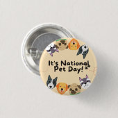 ナショナルペットデー 缶バッジ (正面&裏面)