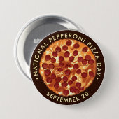 ナショナルペパロニピザの日 9月20日 缶バッジ (正面&裏面)