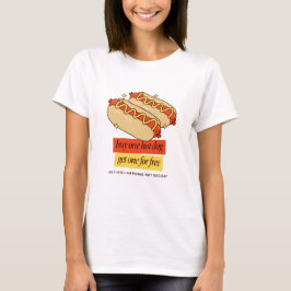 ナショナルホットドッグデイ レトロフードアート Tシャツ
