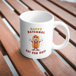 ナショナルホットドッグデーマグカップ 白 コーヒーマグカップ