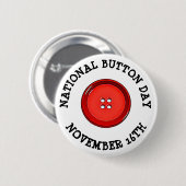 ナショナルボタンデー11月16日おもしろい祝 缶バッジ (正面&裏面)