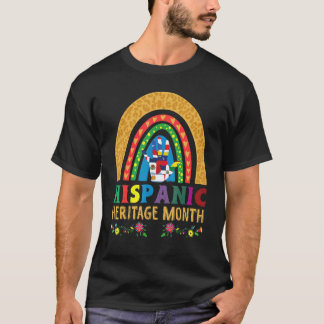 ナショナルラテンフラッグスヒスパニック伝統月雨 Tシャツ