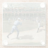 ナショナルリーグの野球の試合1886年 ガラスコースター (裏面)