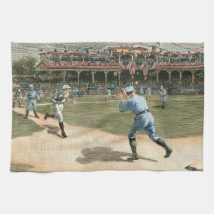 ナショナルリーグの野球の試合1886年 キッチンタオル