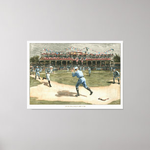 ナショナルリーグの野球の試合1886年 キャンバスプリント