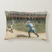 ナショナルリーグ野球の試合1886年 アクセントクッション (裏面)