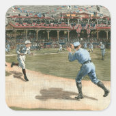 ナショナルリーグ野球の試合1886年 スクエアシール (正面)