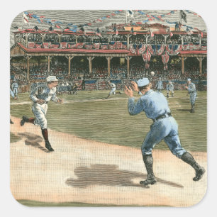 ナショナルリーグ野球の試合1886年 スクエアシール