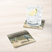 ナショナルリーグ野球の試合1886年 スクエアペーパーコースター (インサイチュ)