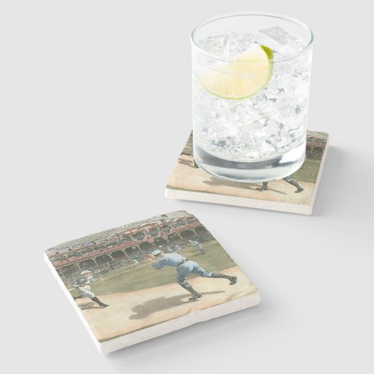 ナショナルリーグ野球の試合1886年 ストーンコースター (横)