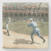 ナショナルリーグ野球の試合1886年 ストーンコースター (正面)