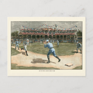 ナショナルリーグ野球の試合1886年 ポストカード