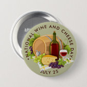 ナショナルワインとチーズの日 缶バッジ (正面&裏面)