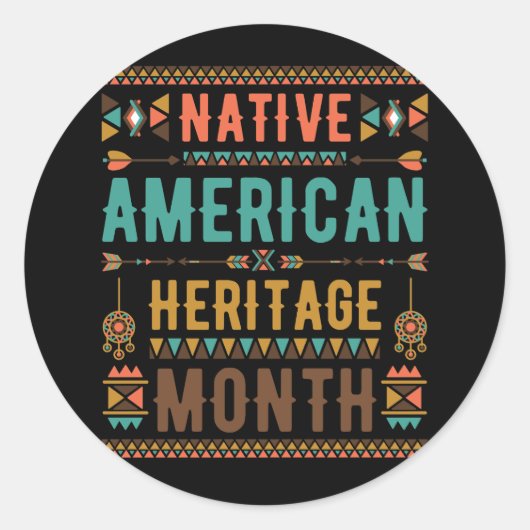 ナショナル先住民インディアンアメリカ伝統月報後 ラウンドシール (正面)