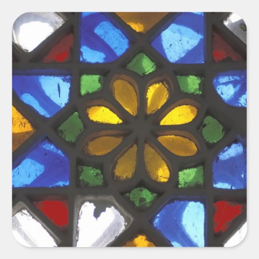 ナショナル内のステンドグラス窓 スクエアシール (正面)