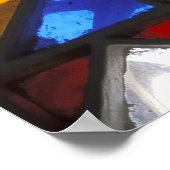 ナショナル内のステンドグラス窓 ポスター (角)