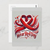 ナショナル衣服レッドデイ ポストカード (正面/裏面)