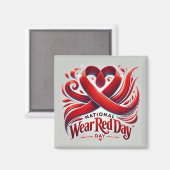 ナショナル衣服レッドデイ マグネット (正面/裏面)