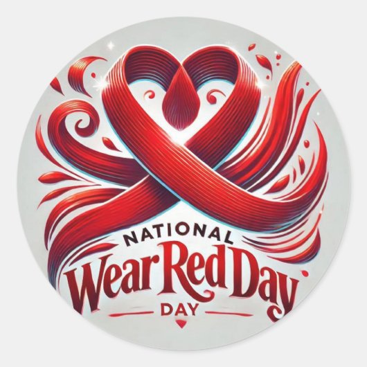 ナショナル衣服レッドデイ ラウンドシール (正面)
