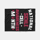 ナショナル鎌セル認識度月ブルガンディーリブ フリースブランケット (正面(横))