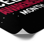 ナショナル鎌セル認識度月ブルガンディーリブ ポスター (角)