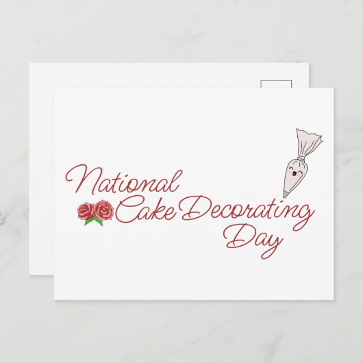 ナショナル飾ケーキの日、配管バッグ ポストカード (正面/裏面)