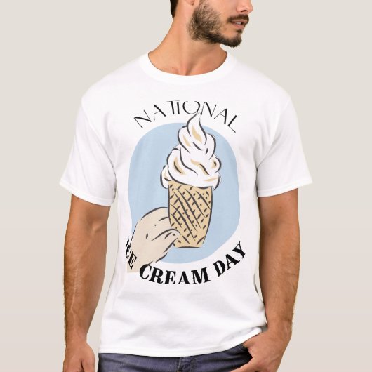 ナショナル アイスクリーム デー サイン Tシャツ (正面)