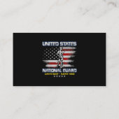 ナショナル・ガード・退役軍人常に準備完了アメリカ国旗 名刺 (裏面)