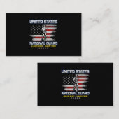 ナショナル・ガード・退役軍人常に準備完了アメリカ国旗 名刺 (正面/裏面)