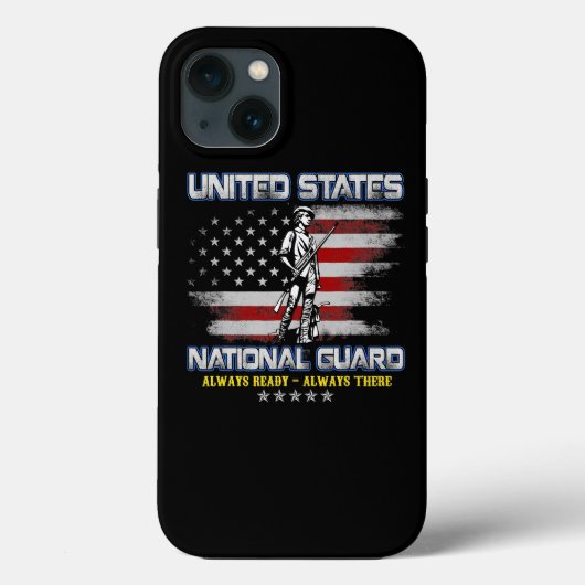 ナショナル・ガード・退役軍人常に準備完了アメリカ国旗 Case-Mate iPhoneケース (裏面)