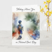 ナショナル・ソンズ・デイは3月4日 カード (黄色い花)