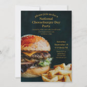 ナショナル チーズバーガー デイ パーティー 招待状 (正面)