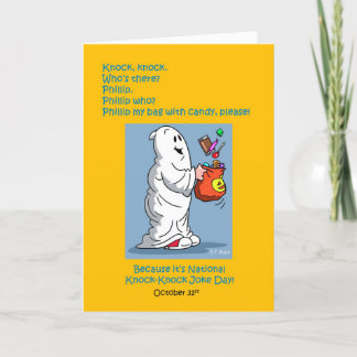 ナショナル・ノック・ノック・ジョーク・デー　10月31日 ハロウィン シーズンカード