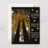 ナショナル・パーク100年ホット春秋金ゴールド ポストカード (正面/裏面)