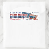 ナショナル・パール・ハーバー・デー 楕円形シール (バッグ)