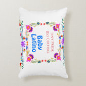 ナショナル・ヒスパニック伝統カラフルフローラ アクセントクッション (正面(垂直))