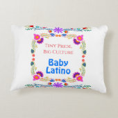 ナショナル・ヒスパニック伝統カラフルフローラ アクセントクッション (裏面)