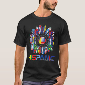 ナショナル・ヒスパニック伝統カ月国ラテンF Tシャツ