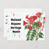 ナショナル・ヒスパニック伝統月のパーソナライズ ポストカード (正面/裏面)