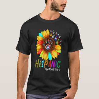 ナショナル・ヒスパニック伝統月ひまわりオールクー Tシャツ