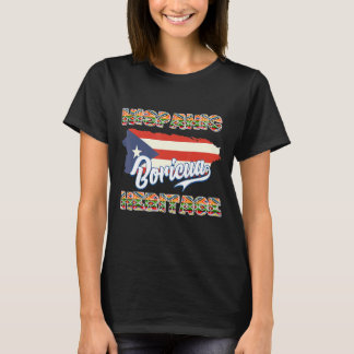 ナショナル・ヒスパニック伝統月プエルトリコ国旗 Tシャツ