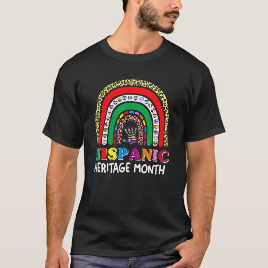 ナショナル・ヒスパニック伝統月虹オールカウント Tシャツ (正面)