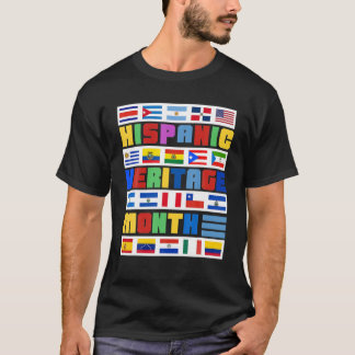 ナショナル・ヒスパニック伝統月虹オールカウント Tシャツ